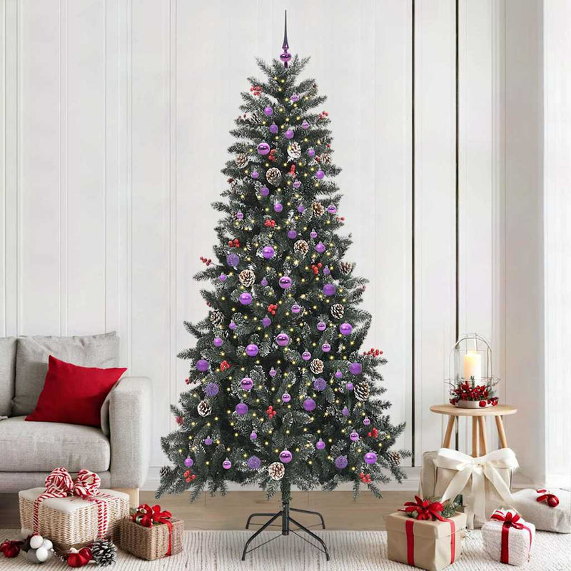 vidaXL Mű karácsonyfa 300 LED-del Zöld 129.5 x 129.5 x 240 cm
