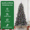 vidaXL Mű karácsonyfa 300 LED-del Zöld 240 cm PVC és Műanyag és Acél