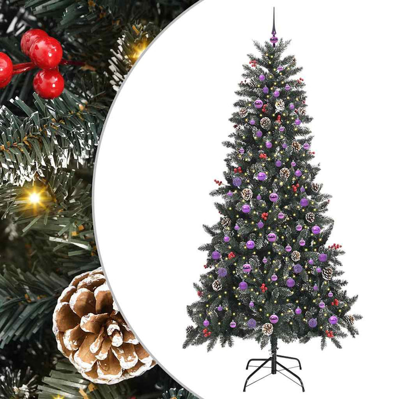 vidaXL Mű karácsonyfa 300 LED-del Zöld 129.5 x 129.5 x 240 cm