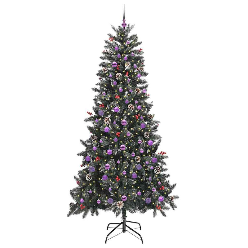 vidaXL Mű karácsonyfa 300 LED-del Zöld 129.5 x 129.5 x 240 cm
