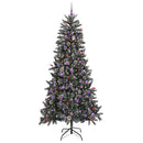 vidaXL Mű karácsonyfa 300 LED-del Zöld 240 cm PVC és Műanyag és Acél