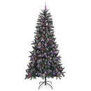 vidaXL Mű karácsonyfa 300 LED-del Zöld 240 cm PVC és Műanyag és Acél