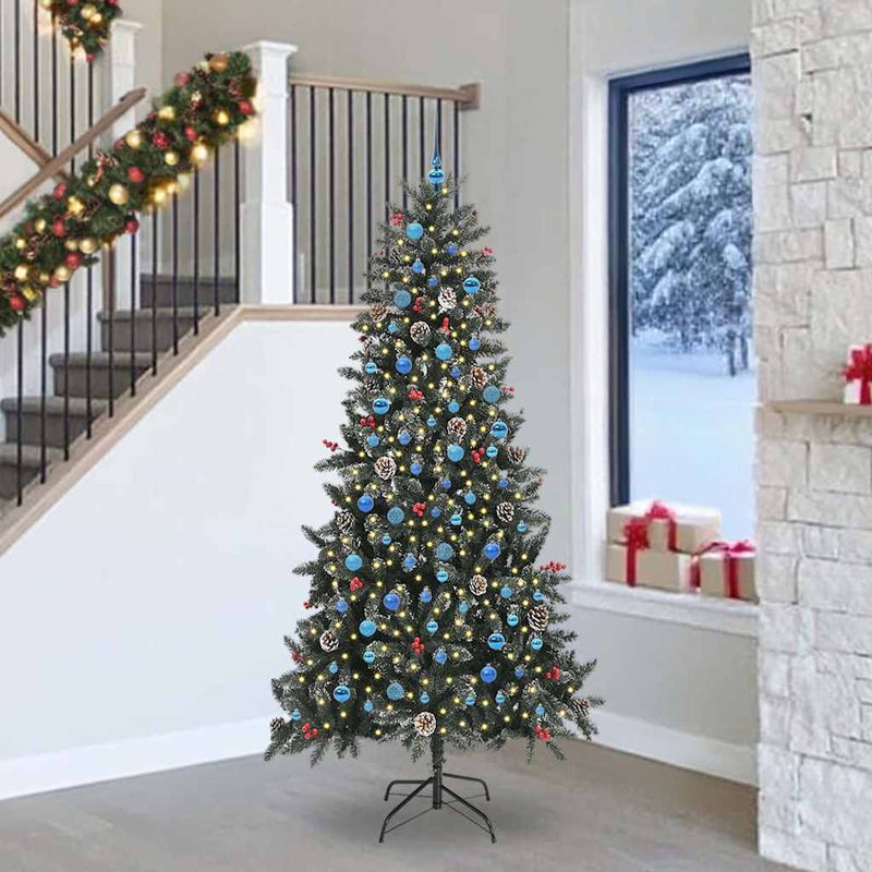 vidaXL Mű karácsonyfa 300 LED-del Zöld 129.5 x 129.5 x 240 cm