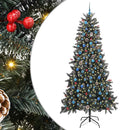 vidaXL Mű karácsonyfa 300 LED-del Zöld 240 cm PVC és Műanyag és Acél