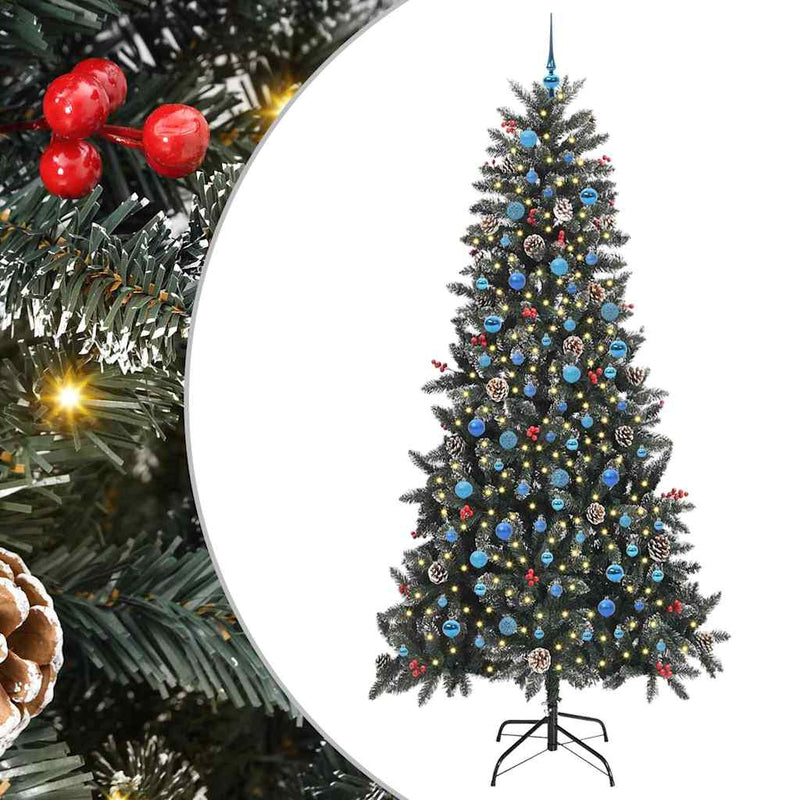 vidaXL Mű karácsonyfa 300 LED-del Zöld 129.5 x 129.5 x 240 cm