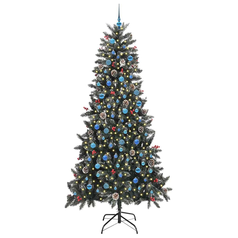 vidaXL Mű karácsonyfa 300 LED-del Zöld 129.5 x 129.5 x 240 cm