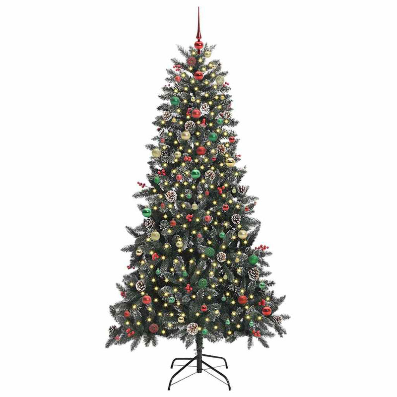 vidaXL Mű karácsonyfa 300 LED-del Zöld 129.5 x 129.5 x 240 cm
