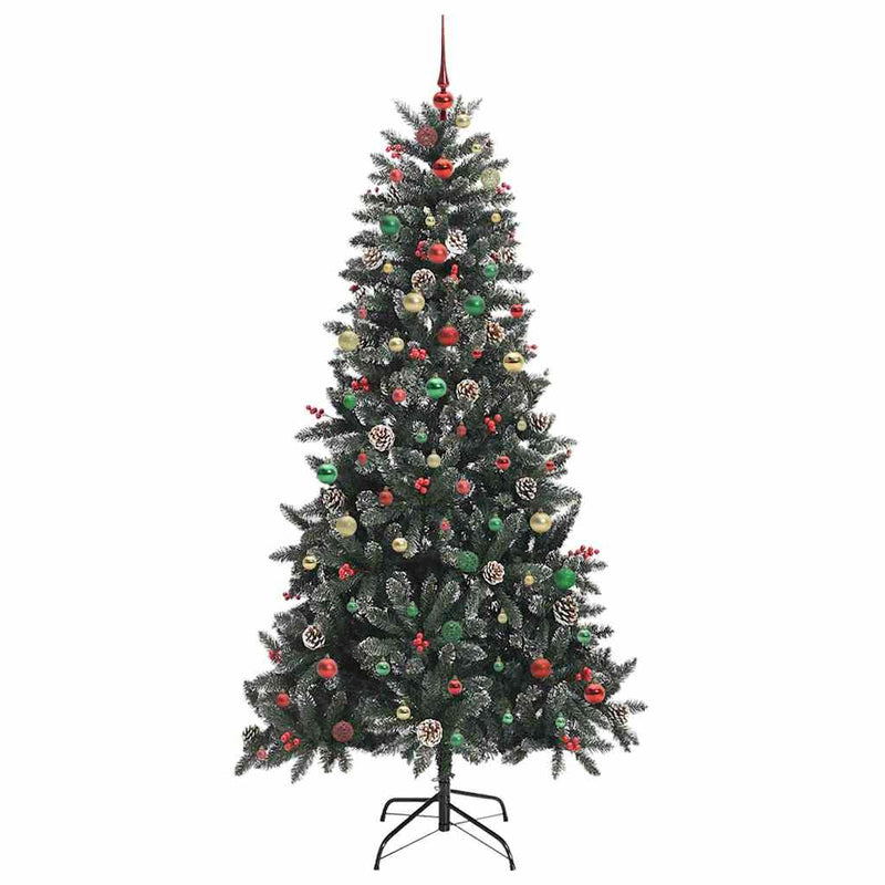 vidaXL Mű karácsonyfa 300 LED-del Zöld 129.5 x 129.5 x 240 cm