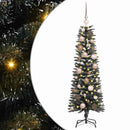 vidaXL Mű karácsonyfa 150 LED-del Zöld 120 cm PVC és Műanyag és Acél