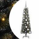 vidaXL Mű karácsonyfa 150 LED-del Zöld 120 cm PVC és Műanyag és Acél