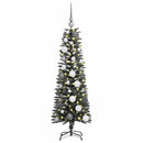 vidaXL Mű karácsonyfa 150 LED-del Zöld 120 cm PVC és Műanyag és Acél