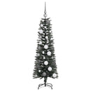 vidaXL Mű karácsonyfa 150 LED-del Zöld 120 cm PVC és Műanyag és Acél