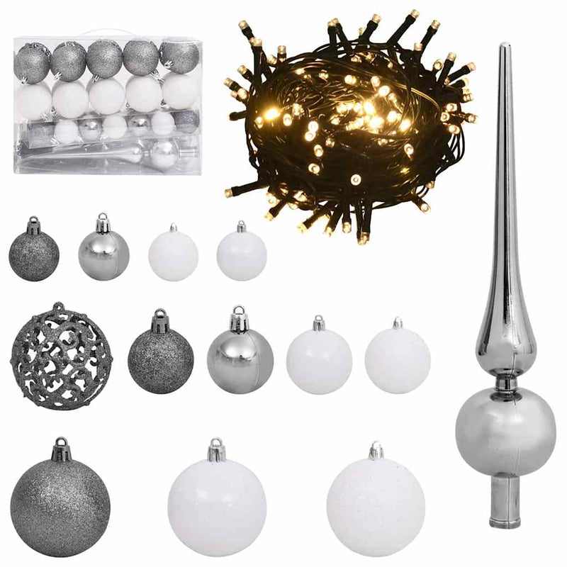 vidaXL Mű karácsonyfa with Decorative String Lights Zöld 120 cm PVC