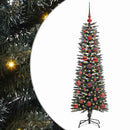 vidaXL Mű karácsonyfa 150 LED-del Zöld 120 cm PVC és Műanyag és Acél