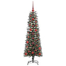 vidaXL Mű karácsonyfa 150 LED-del Zöld 120 cm PVC és Műanyag és Acél