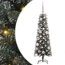 vidaXL Mű karácsonyfa 150 LED-del Zöld 120 cm PVC és Műanyag és Acél
