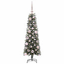 vidaXL Mű karácsonyfa 150 LED-del Zöld 120 cm PVC és Műanyag és Acél
