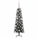 vidaXL Mű karácsonyfa 150 LED-del Zöld 120 cm PVC és Műanyag és Acél