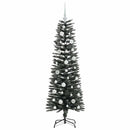 vidaXL Mű karácsonyfa 150 LED-del Zöld 120 cm PVC és Műanyag és Acél