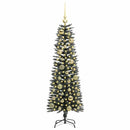 vidaXL Mű karácsonyfa 150 LED-del Zöld 120 cm PVC és Műanyag és Acél