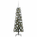 vidaXL Mű karácsonyfa 150 LED-del Zöld 120 cm PVC és Műanyag és Acél