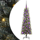 vidaXL Mű karácsonyfa 150 LED-del Zöld 120 cm PVC és Műanyag és Acél
