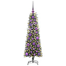 vidaXL Mű karácsonyfa 150 LED-del Zöld 120 cm PVC és Műanyag és Acél