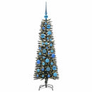 vidaXL Mű karácsonyfa 150 LED-del Zöld 120 cm PVC és Műanyag és Acél