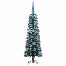 vidaXL Mű karácsonyfa 150 LED-del Zöld 120 cm PVC és Műanyag és Acél