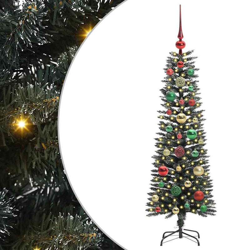 vidaXL Mű karácsonyfa Zöld 40,5 x 40,5 x 120 cm PVC és Műanyag és Acél