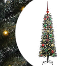 vidaXL Mű karácsonyfa 150 LED-del Zöld 120 cm PVC és Műanyag és Acél