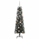 vidaXL Mű karácsonyfa 150 LED-del Zöld 150 cm PVC és Műanyag és Acél