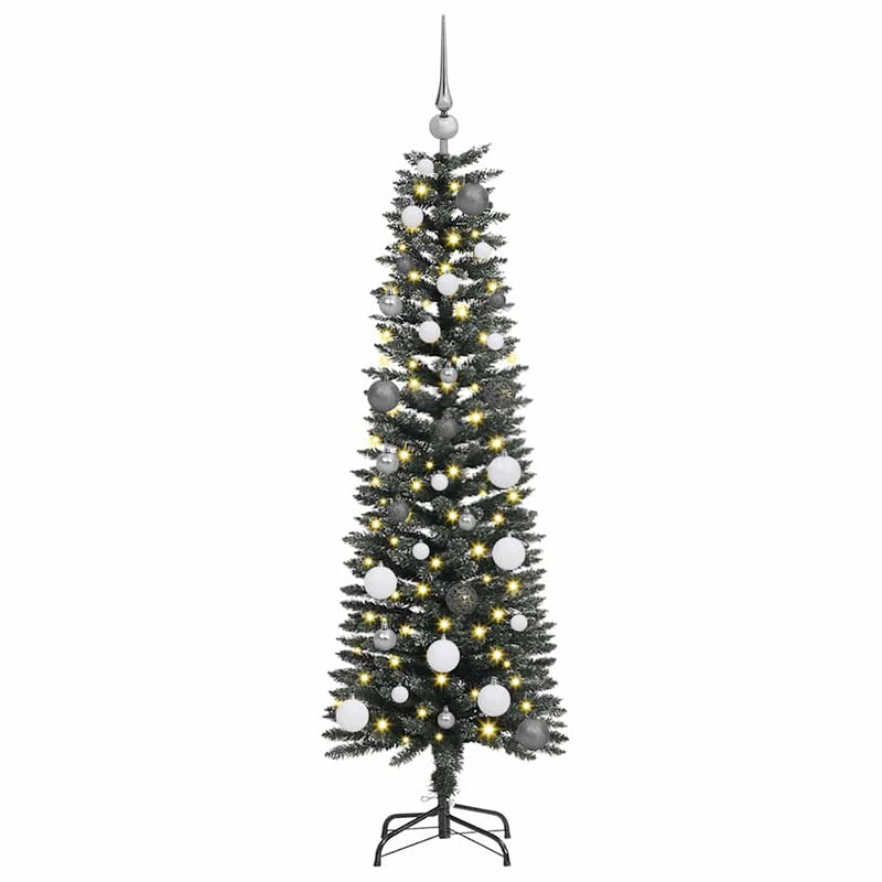 vidaXL Mű karácsonyfa with Decorative String Lights Zöld 150 cm PVC