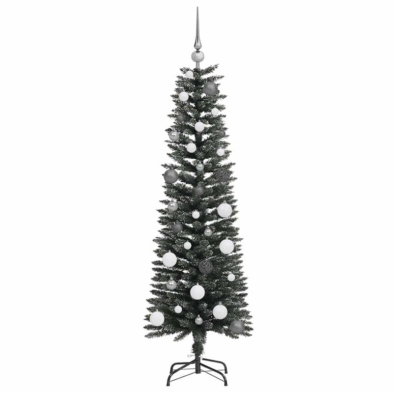 vidaXL Mű karácsonyfa with Decorative String Lights Zöld 150 cm PVC