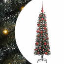 vidaXL Mű karácsonyfa 150 LED-del Zöld 150 cm PVC és Műanyag és Acél