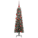 vidaXL Mű karácsonyfa 150 LED-del Zöld 150 cm PVC és Műanyag és Acél