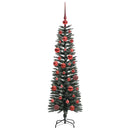 vidaXL Mű karácsonyfa 150 LED-del Zöld 150 cm PVC és Műanyag és Acél