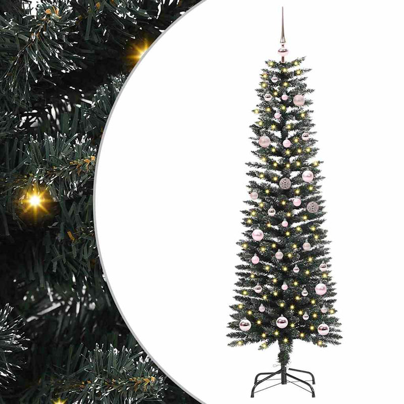 vidaXL Mű karácsonyfa Zöld 43 x 43 x 150 cm PVC és Műanyag és Acél