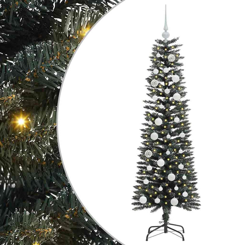 vidaXL Mű karácsonyfa Zöld 43 x 43 x 150 cm PVC és Műanyag és Acél