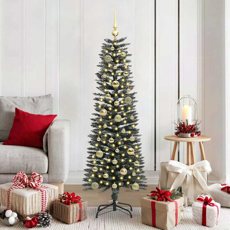 vidaXL Mű karácsonyfa Zöld 43 x 43 x 150 cm PVC és Műanyag és Acél