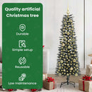 vidaXL Mű karácsonyfa 150 LED-del Zöld 150 cm PVC és Műanyag és Acél
