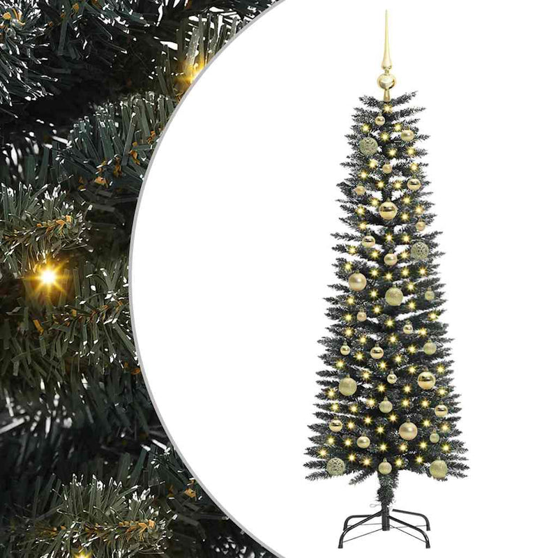 vidaXL Mű karácsonyfa Zöld 43 x 43 x 150 cm PVC és Műanyag és Acél