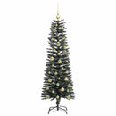 vidaXL Mű karácsonyfa 150 LED-del Zöld 150 cm PVC és Műanyag és Acél