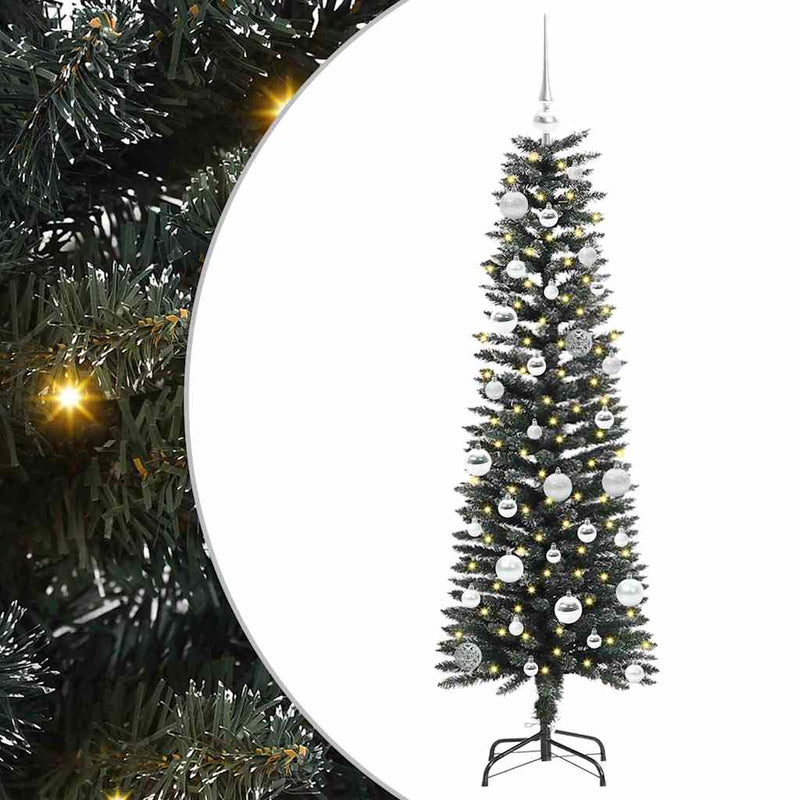 vidaXL Mű karácsonyfa Zöld 43 x 43 x 150 cm PVC és Műanyag és Acél