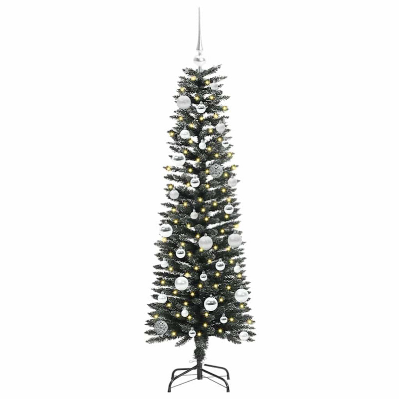 vidaXL Mű karácsonyfa Zöld 43 x 43 x 150 cm PVC és Műanyag és Acél