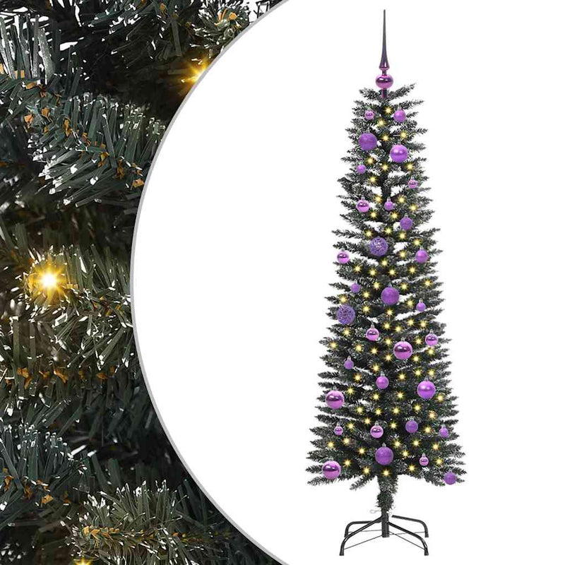 vidaXL Mű karácsonyfa Zöld 43 x 43 x 150 cm PVC és Műanyag és Acél