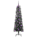 vidaXL Mű karácsonyfa 150 LED-del Zöld 150 cm PVC és Műanyag és Acél