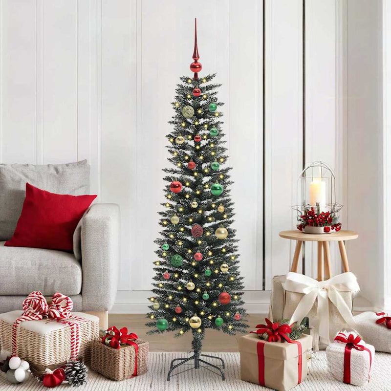 vidaXL Mű karácsonyfa Zöld 43 x 43 x 150 cm PVC és Műanyag és Acél
