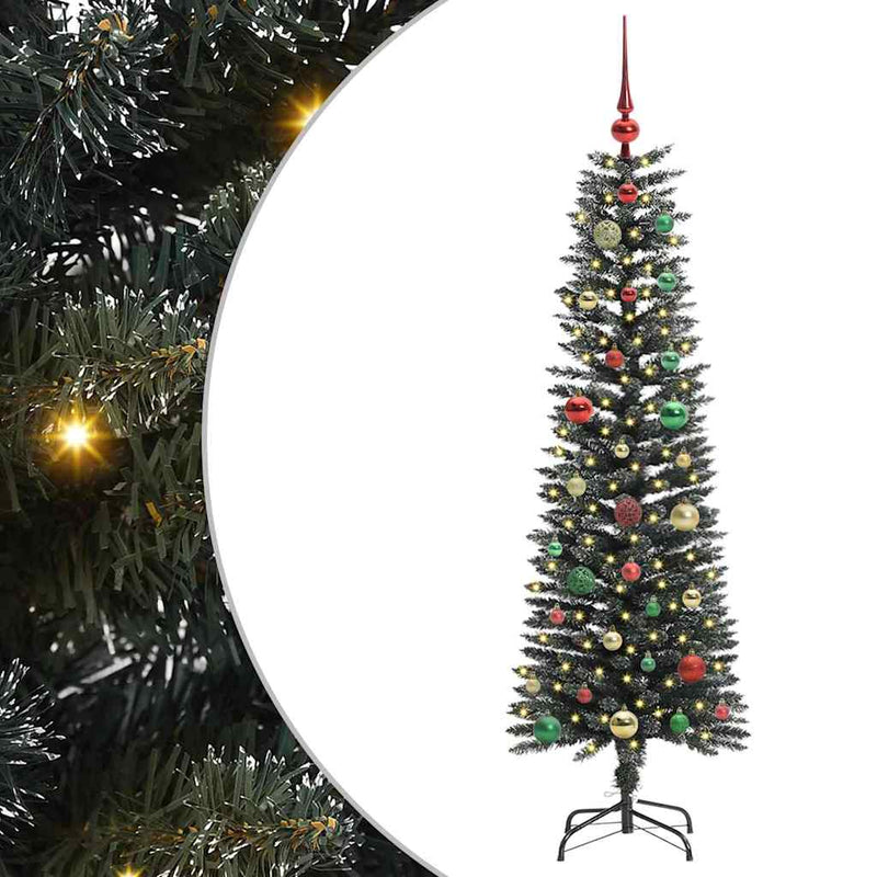 vidaXL Mű karácsonyfa Zöld 43 x 43 x 150 cm PVC és Műanyag és Acél