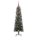 vidaXL Mű karácsonyfa 150 LED-del Zöld 150 cm PVC és Műanyag és Acél